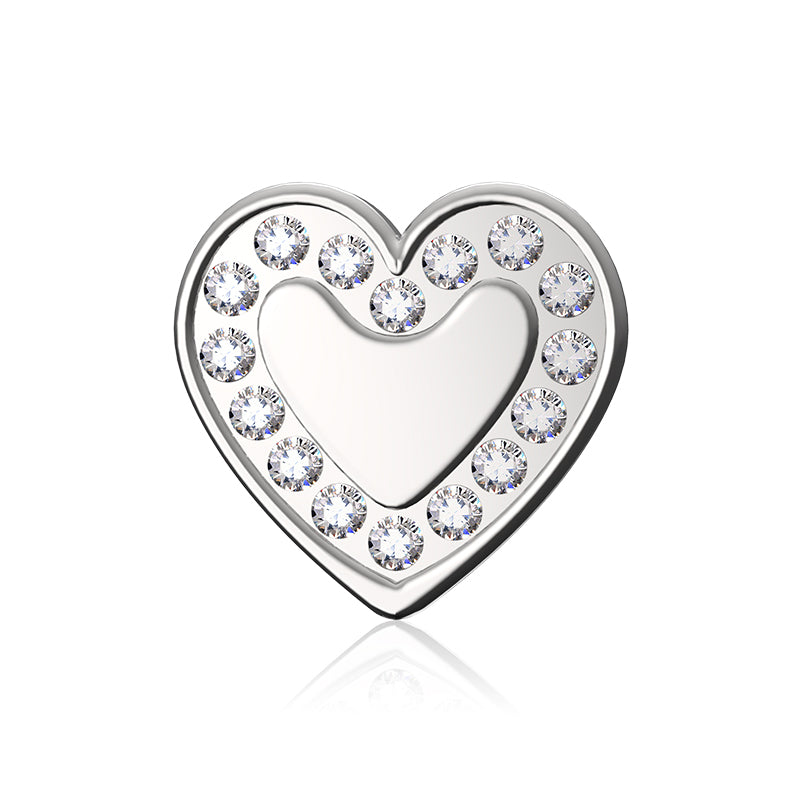 Cristal & Dijes de corazón para pulseras Morse Love