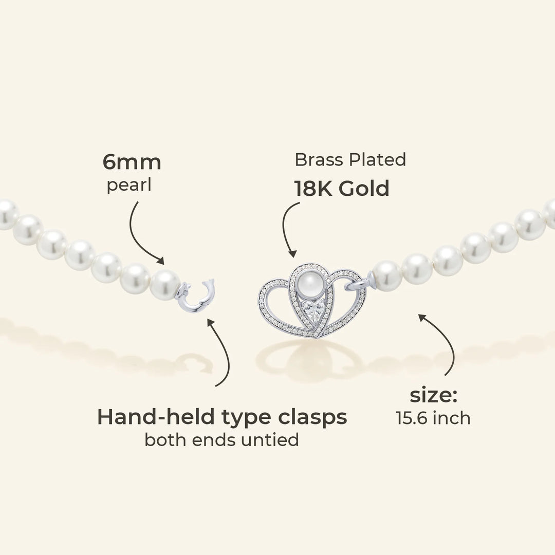 Pearl Picture Necklace with Diamond