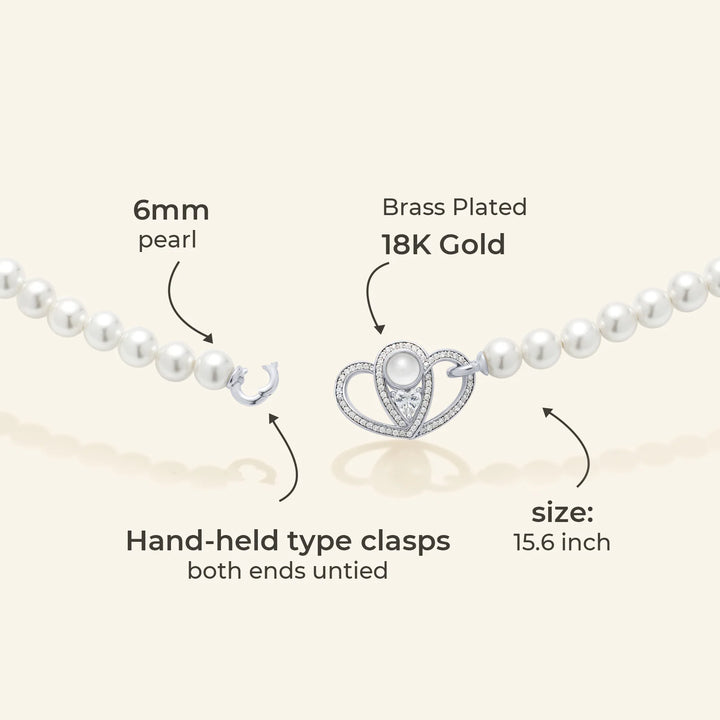 Pearl Picture Necklace with Diamond
