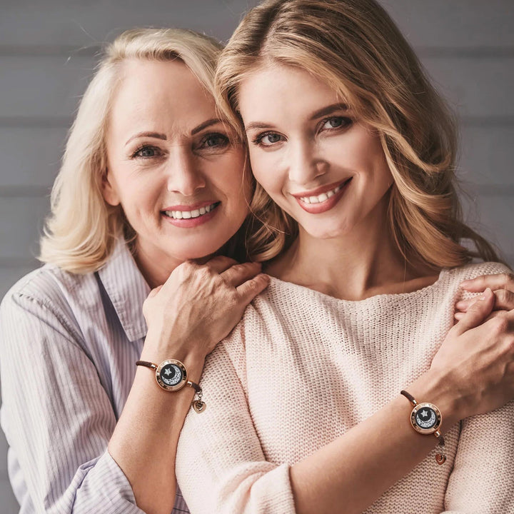 Moon&moon Intelligente Vibrationsarmbänder mit Mailänder Seil (Braun + Braun)