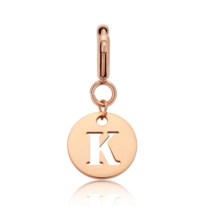 totwoo Letter Charm (plata/oro rosa/negro)