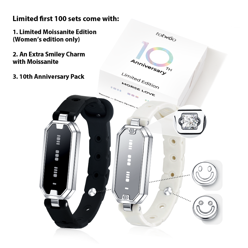 [10th Anniversary Limited Edition] Morse Love Touch Bracelets with Silicone