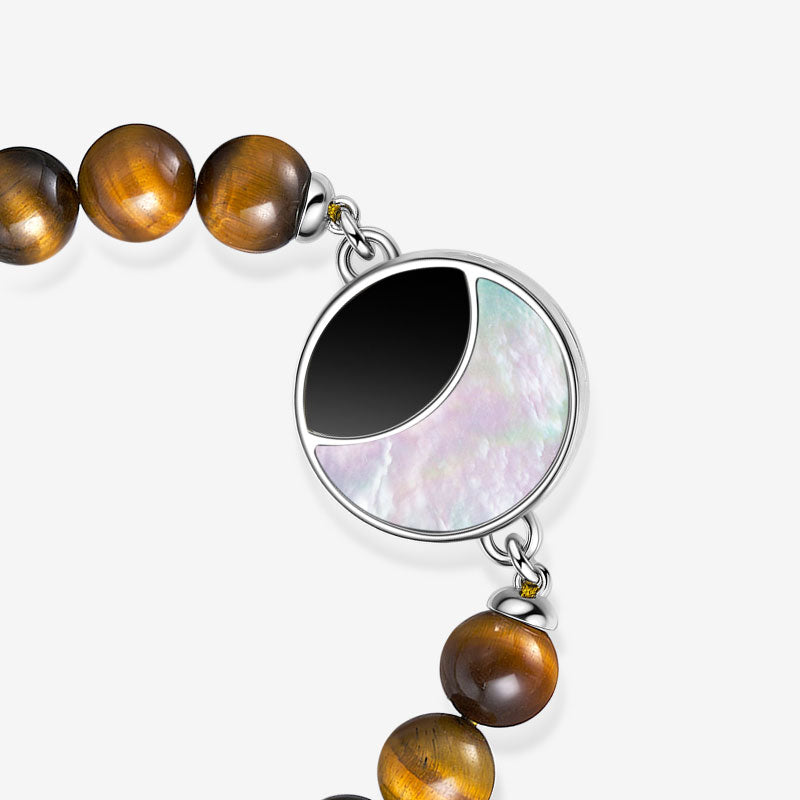 Lunar Glow Touch Bracelets with Tiger's Eye Beads