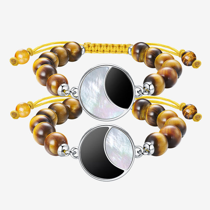 Lunar Glow Touch Bracelets with Tiger's Eye Beads
