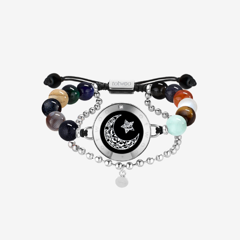 Moon Touch Bracelet with Energy Beads