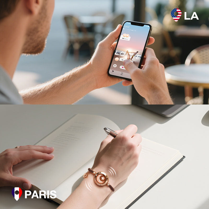 Pulsera táctil lunar con cuerda de milan soltera