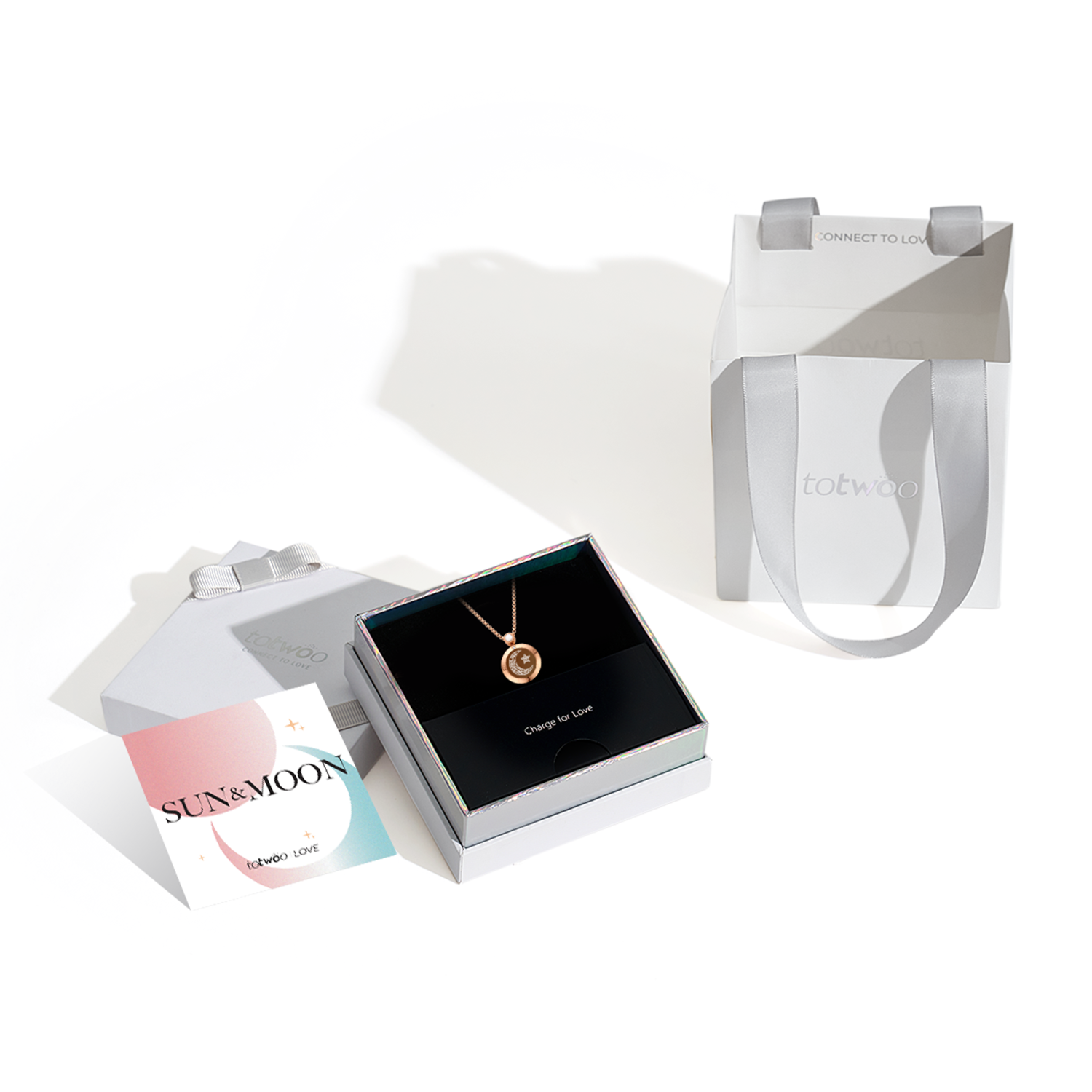 Moon Touch Necklace with Agate