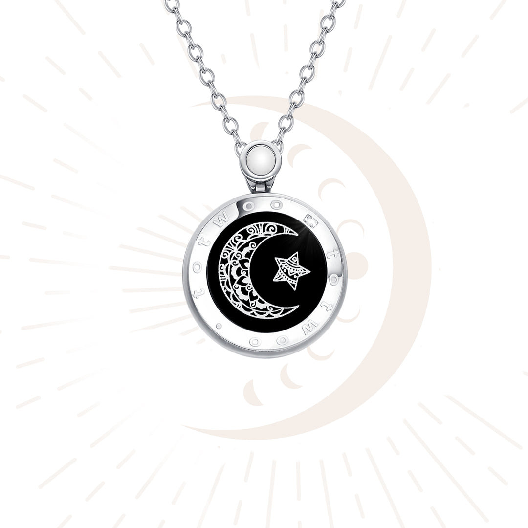 Sun&Moon Touch-Halsketten mit natürlichem Achat im Set für zwei Personen
