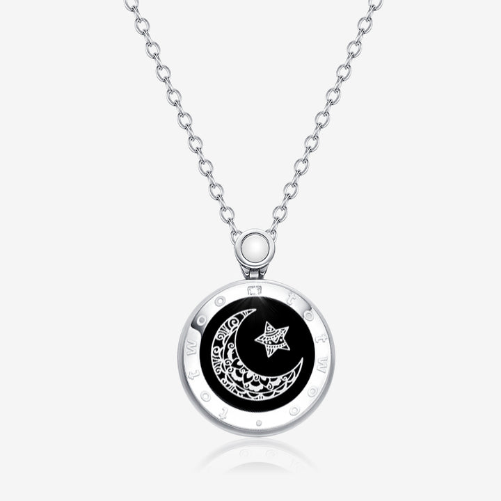 Sun&Moon Touch-Halsketten mit natürlichem Achat im Set für zwei Personen