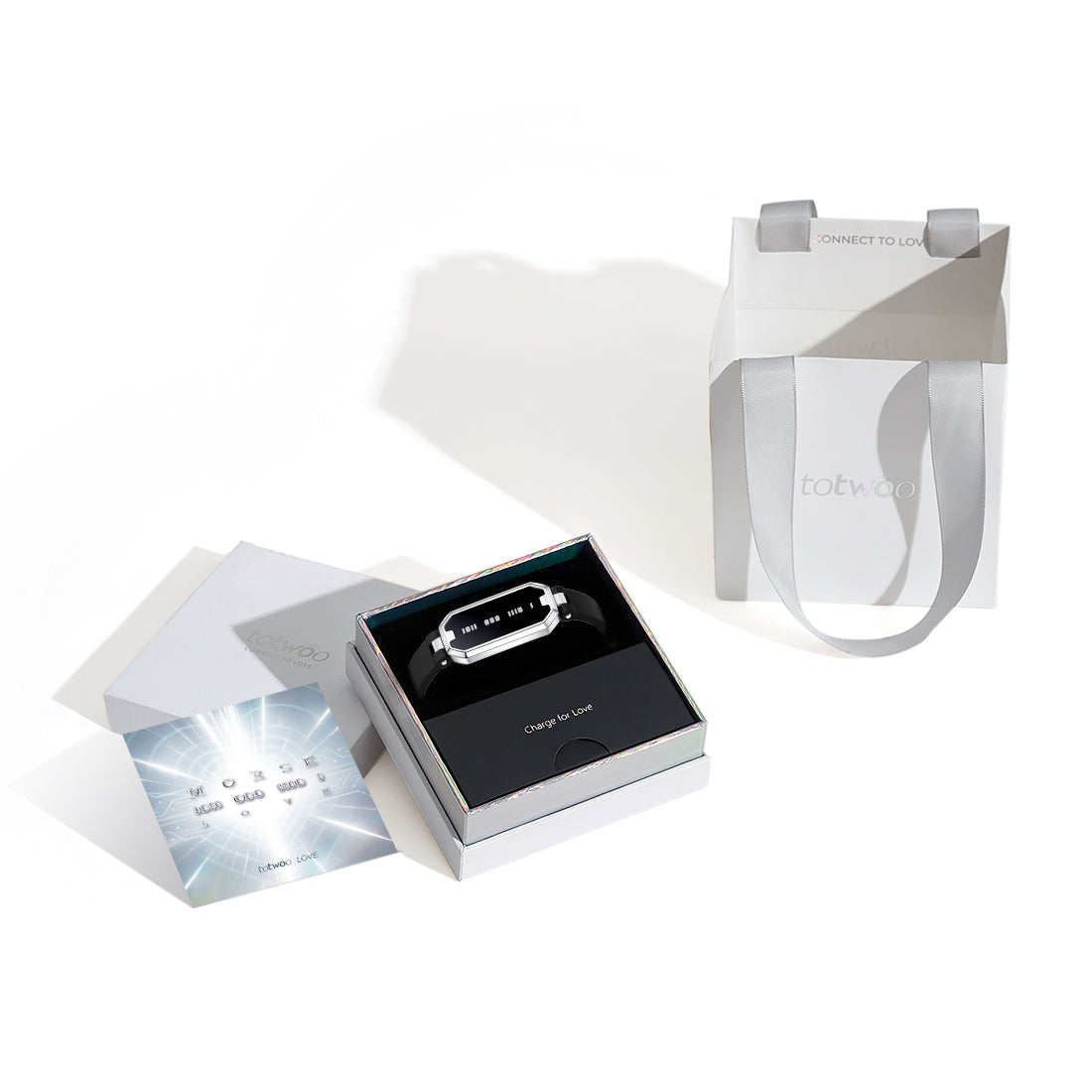 モールス ラブタッチ ブレスレット シリコン付き シングル (ブラック)