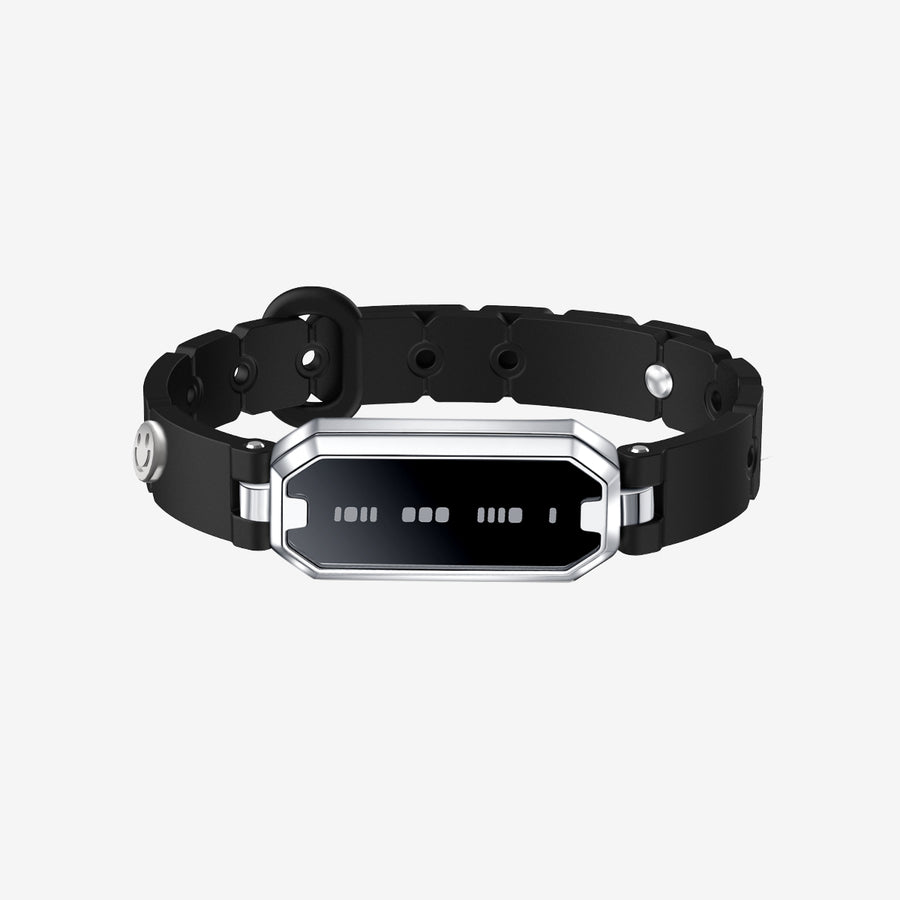 Morse Love Touch Armband mit Silikon Single (Schwarz)