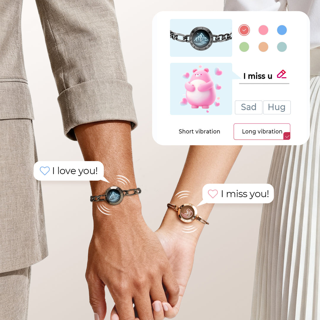 Mountain&Sea Touch Bracelets (Black Figaro Chain+Rose Gold Snake Chain)