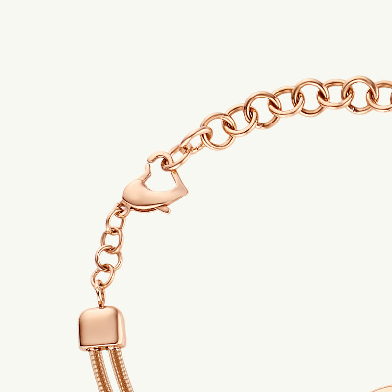 Mountain&Sea Touch Bracelets (Black Figaro Chain+Rose Gold Snake Chain)