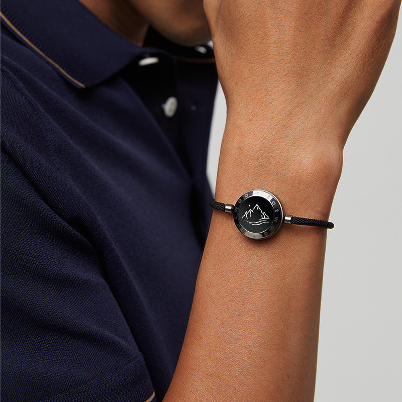 Гора & Браслеты Sea Touch с миланской веревкой (черный + розовое золото)