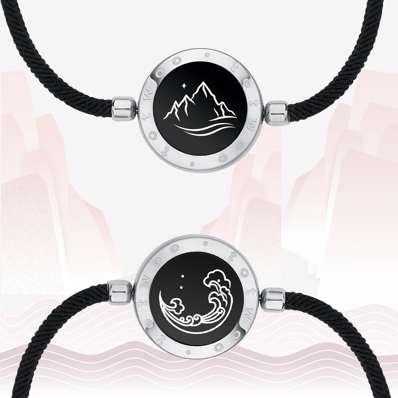 Mountain & Pulseras Sea Touch con Cuerda Milán (Negro+Negro)