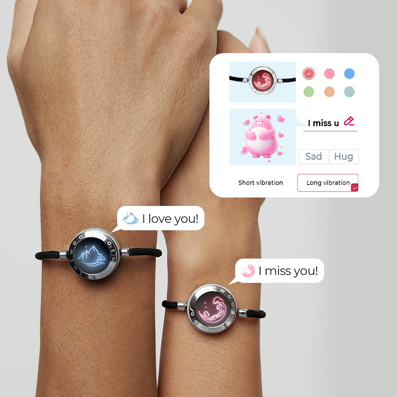 Mountain & Sea Touch Bracelets with Milan Rope (Black+Black)