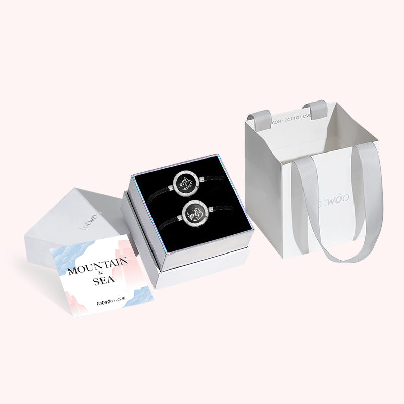 Mountain & Sea Touch Bracelets with Milan Rope (Black+Black)