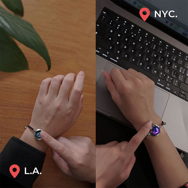 Mountain & Sea Touch Bracelets with Milan Rope (Black+Black)