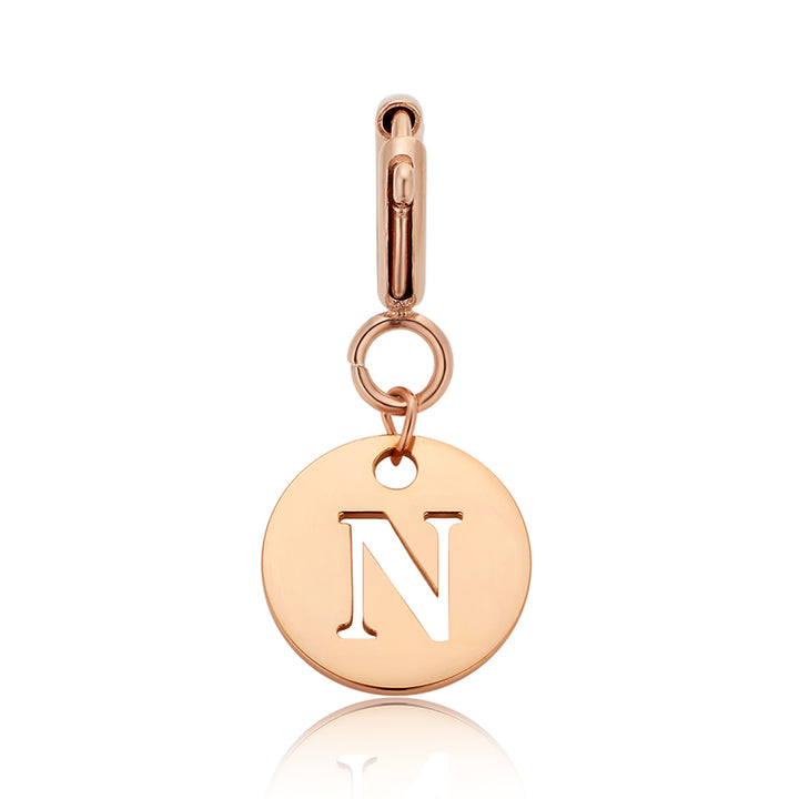 totwoo Letter Charm (plata/oro rosa/negro)