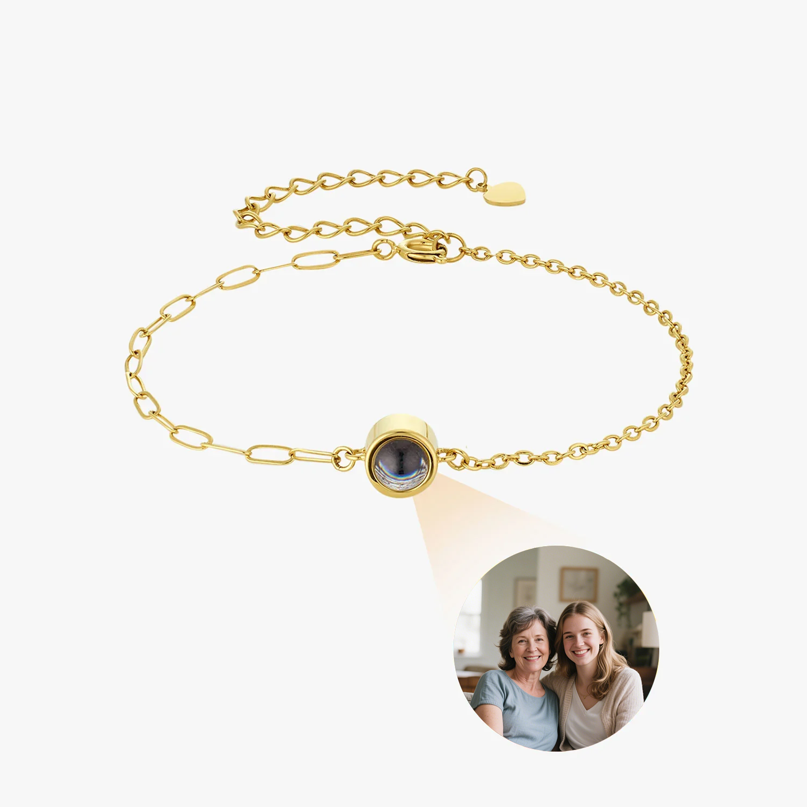 Custom Dual Chain Photo Bracelet