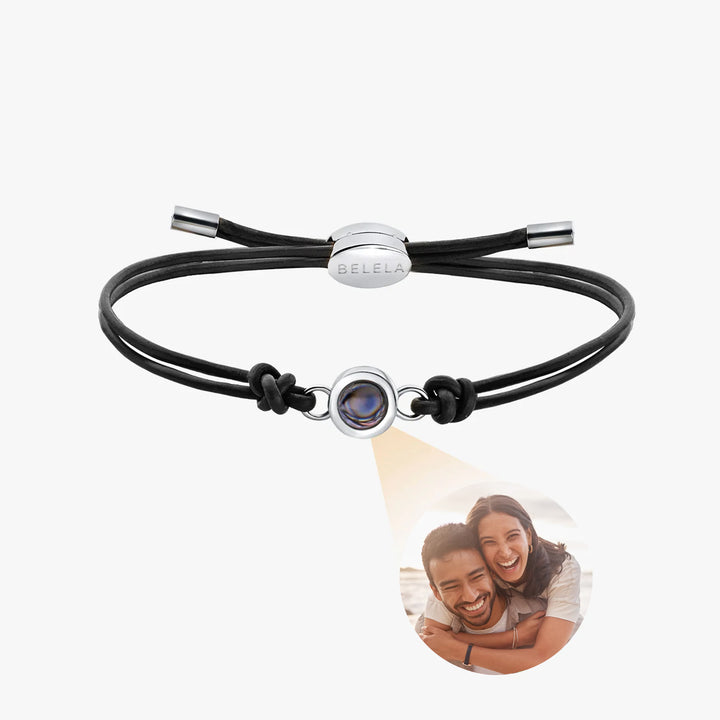 Personalized  Genuine Leather Photo Bracelet