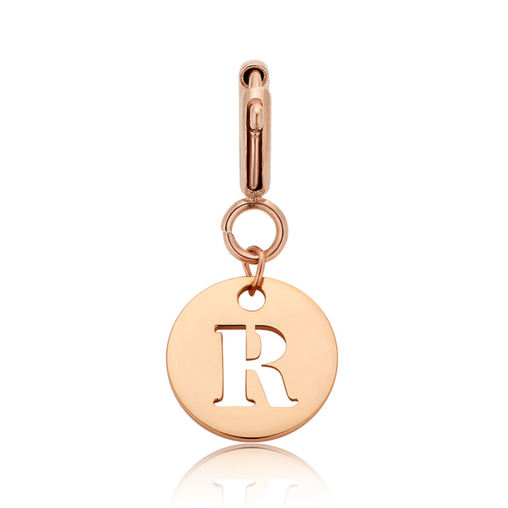 totwoo Letter Charm (plata/oro rosa/negro)