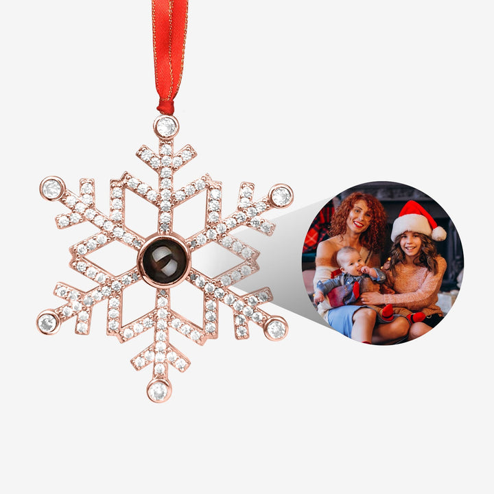 Custom Christmas Snowflake Photo Ornament