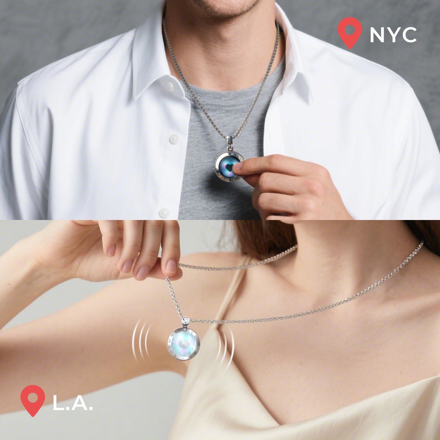 Soulmate 2.0 Touch Necklace with Obsidian