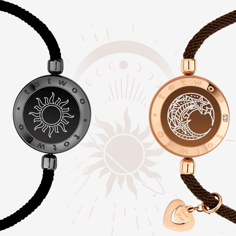 Limited Edition - Sun & Lunar Touch Bracelets with Milan Rope (Black+Brown)