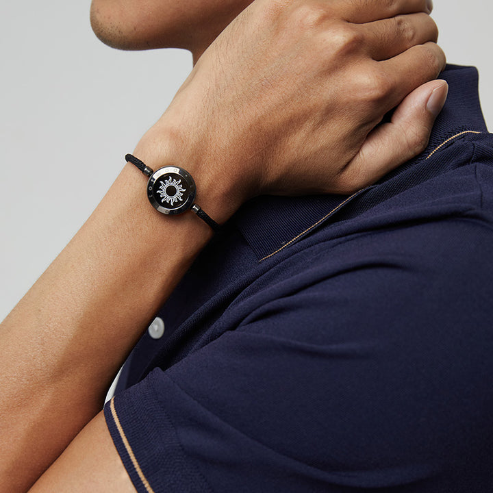 Limited Edition - Sun & Lunar Touch Bracelets with Milan Rope (Black+Brown)