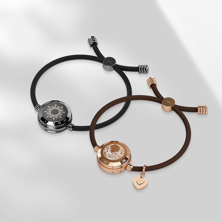 Limited Edition - Sun & Lunar Touch Bracelets with Milan Rope (Black+Brown)