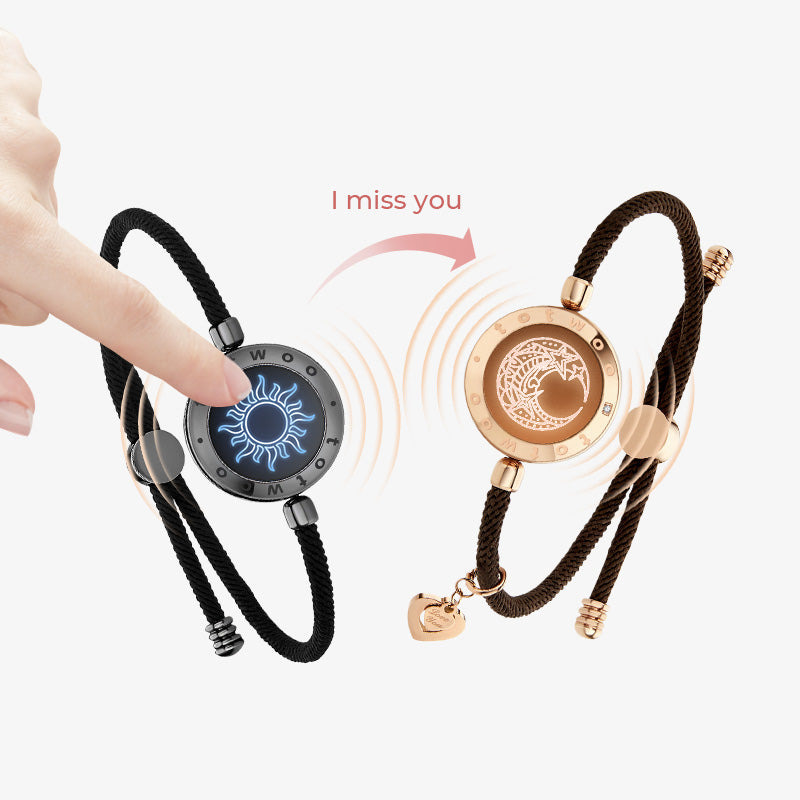 Limited Edition - Sun & Lunar Touch Bracelets with Milan Rope (Black+Brown)