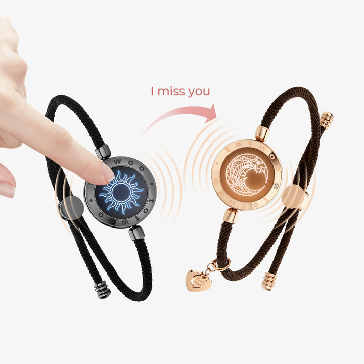 Limited Edition - Sun & Lunar Touch Bracelets with Milan Rope (Black+Brown)