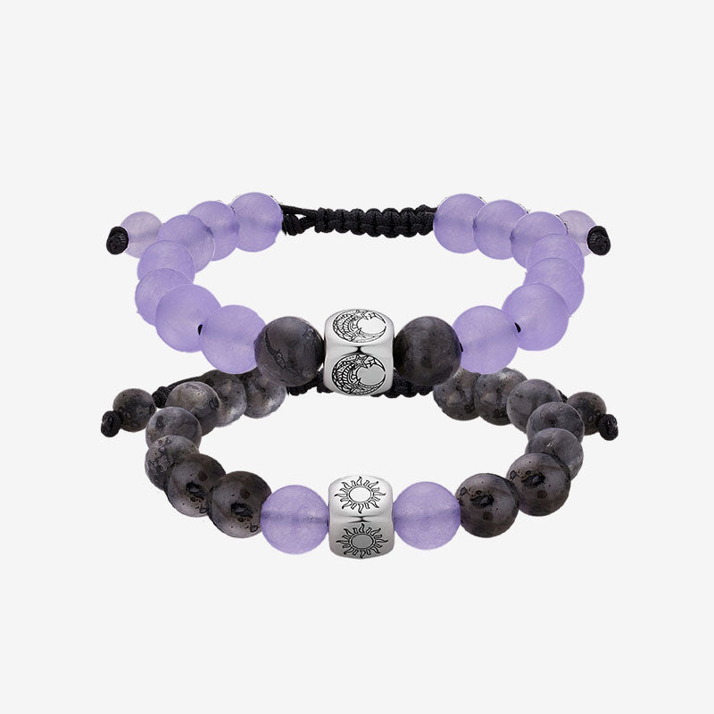 Sun & Moon Beaded Bracelets Purple