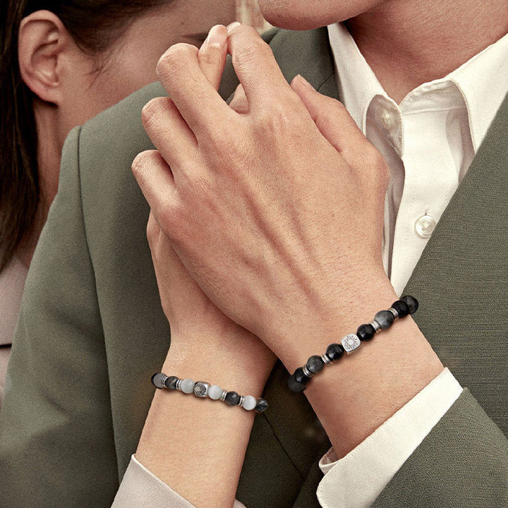 Sol y luna Celestial Bond Pulseras con cuentas