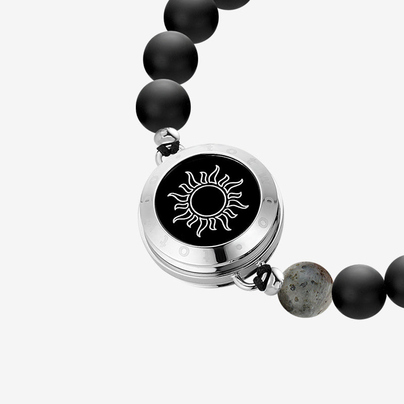 Pulseras de toque de energía solar y luna con 13 tipos de cuentas naturales