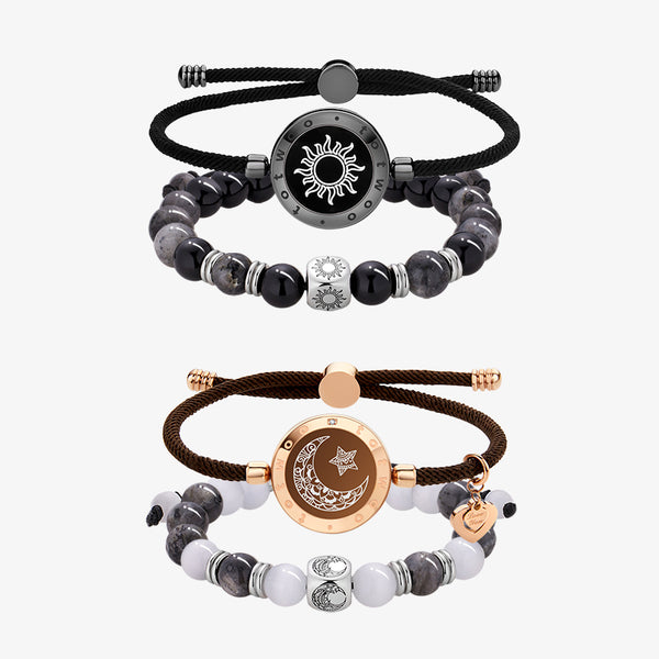 Sun & Moon Touch Milan Rope & Beaded Stacking Bracelets Set – totwoo