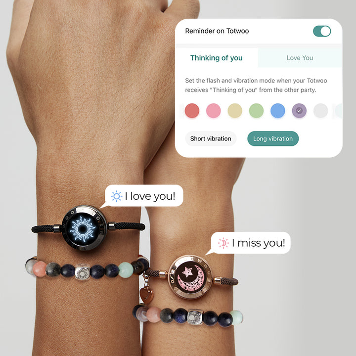 Sun & Moon Touch Milan Rope with Natural Beads Bracelets Set