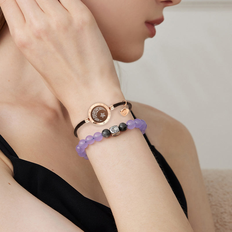 Sun & Moon Touch Milan Rope with Natural Jade Bracelets Set