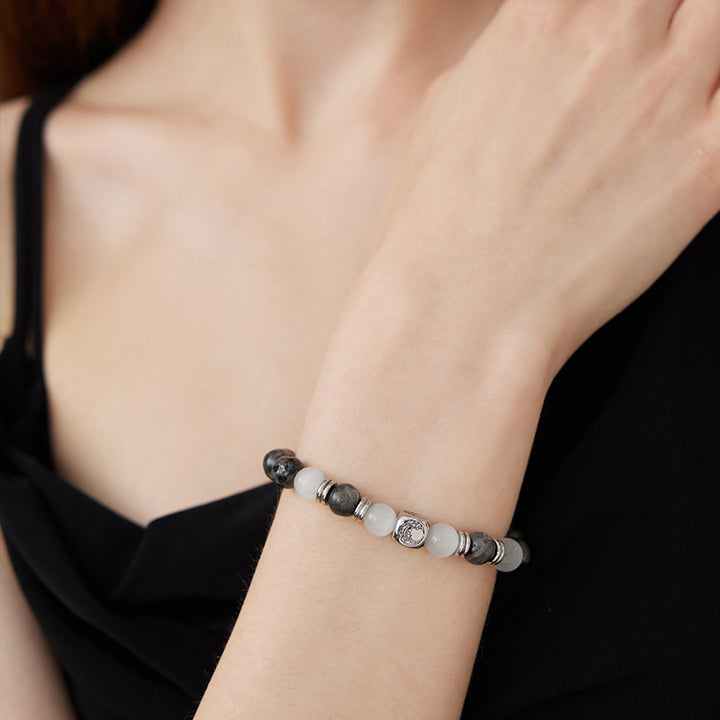 Sol y luna Celestial Bond Pulseras con cuentas