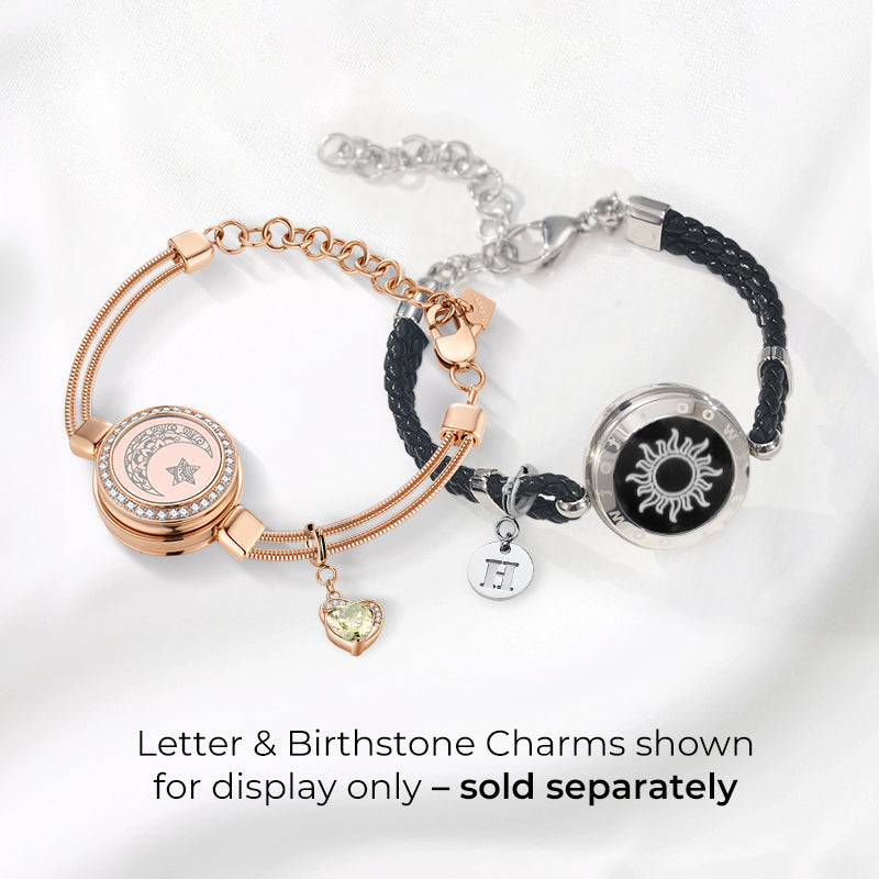 Sun & Moon Snake Chain & Braided Cord Bracelet Set for Sale – totwoo