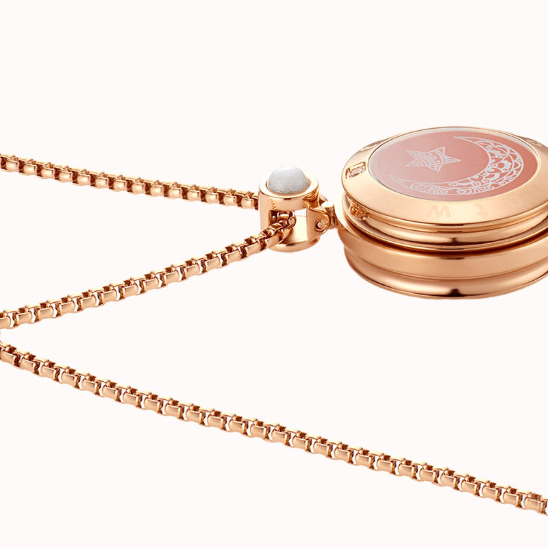 Moon Touch Necklace with Agate