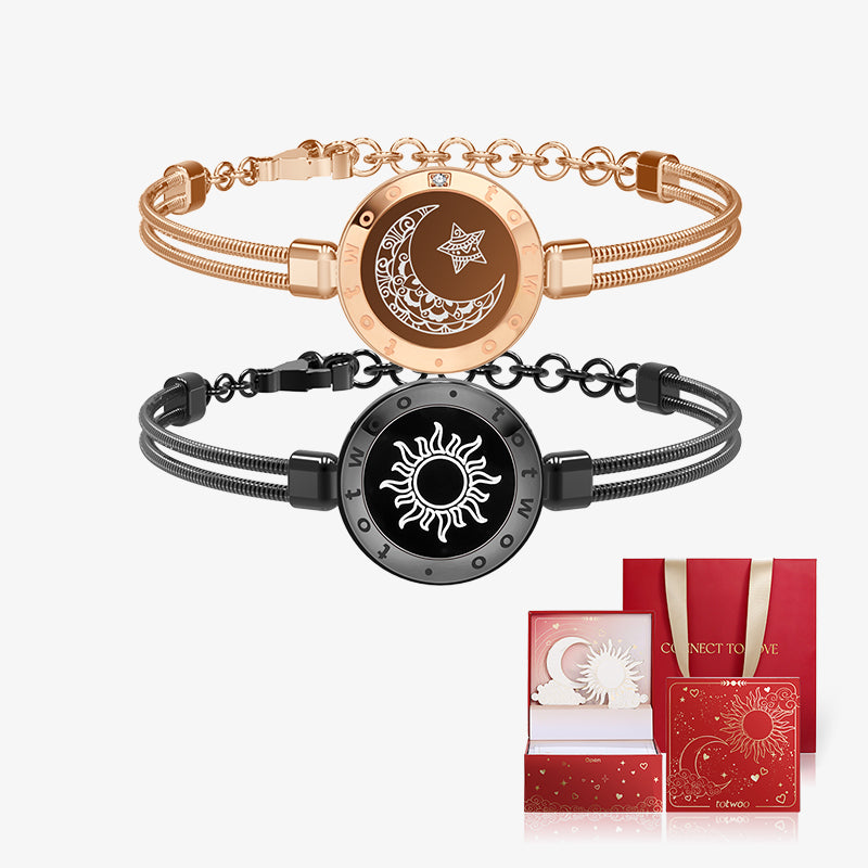 [Christmas Sun&Moon's Vow Gift Packaging] Sun & Moon Snake Chain Touch Bracelets