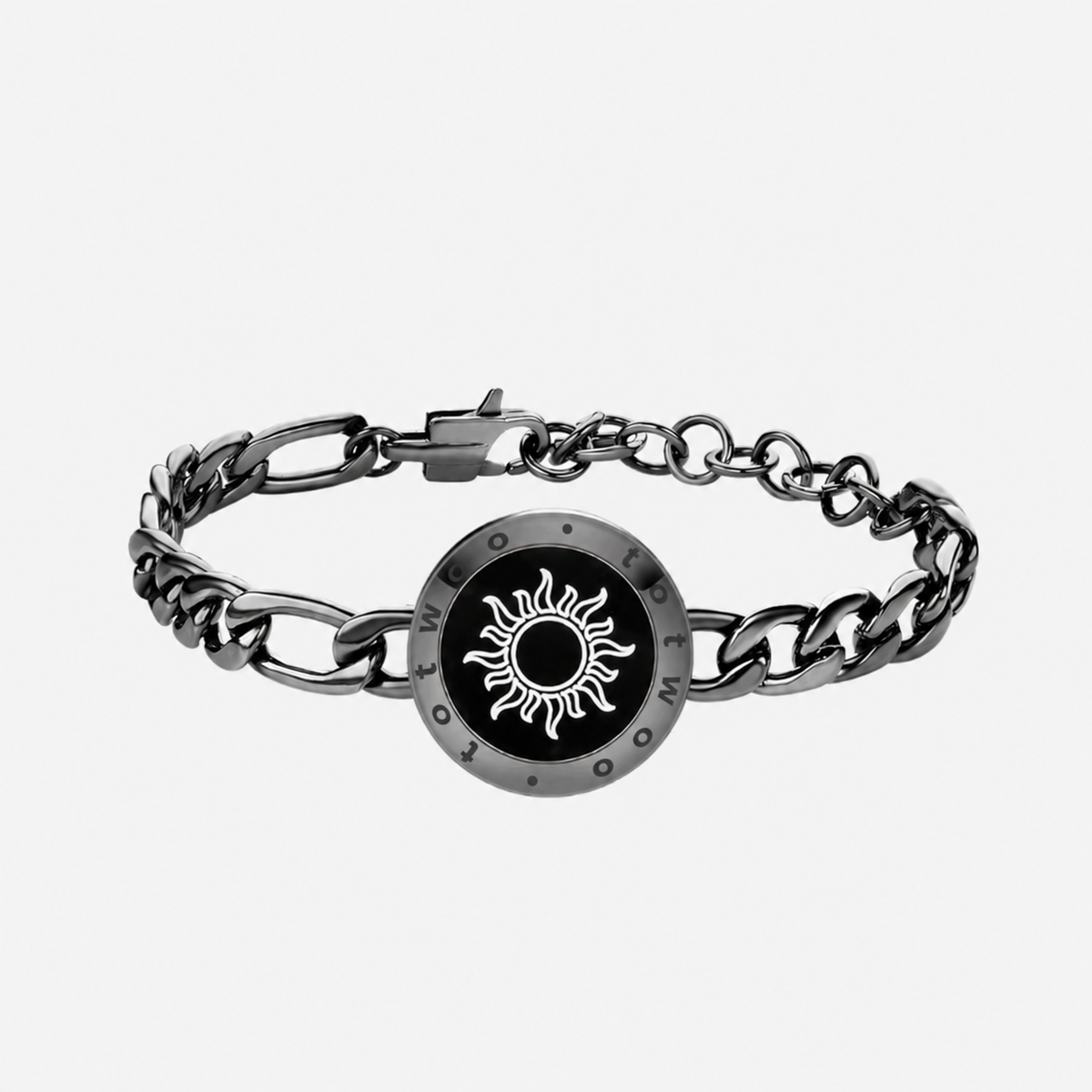 Sun_Single_Touch_Bracelets_with_Figaro_Chain-1