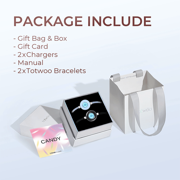 Candy Duo Touch Bracelets (Black+Light Blue)