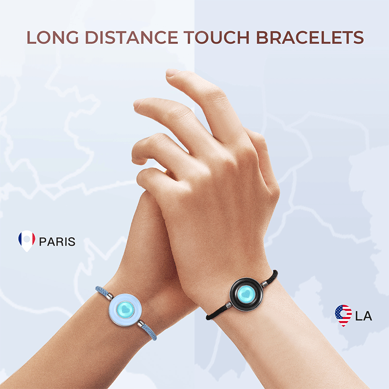 Candy Duo Touch Bracelets (Black+Light Blue)