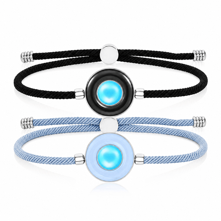 Candy Duo Touch Bracelets (Black+Light Blue)