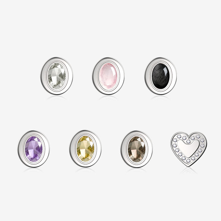 Cristal & Dijes de corazón para pulseras Morse Love