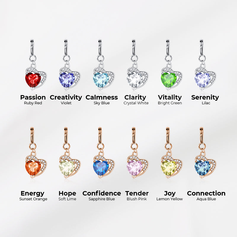 Totwoo Colors of Emotion Cubic Zirconia Charms (Silver/Rose Gold)