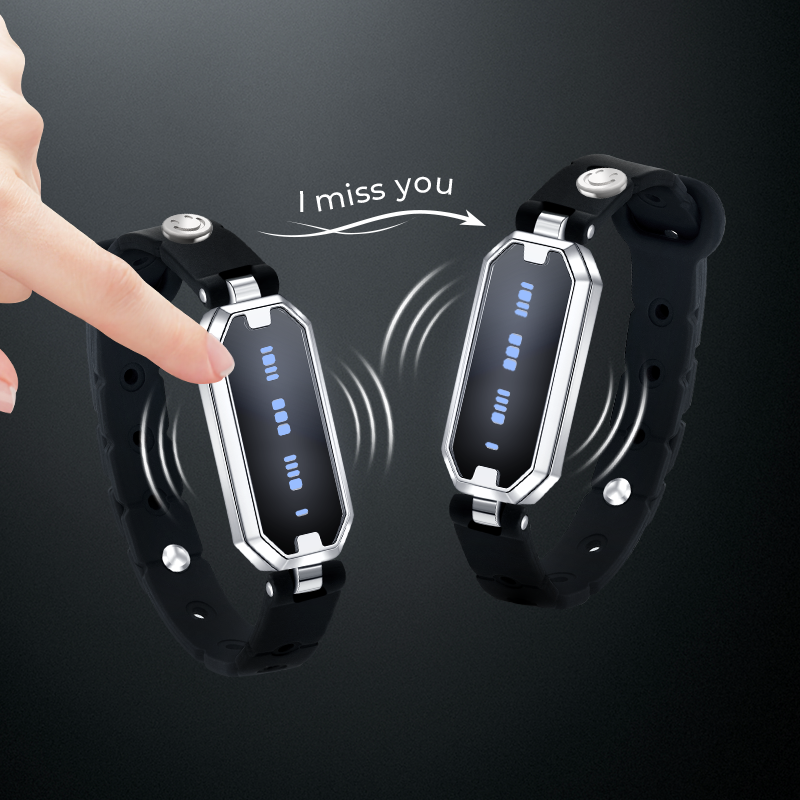 Morse Love Touch Bracelets with Silicone (Black & Black) – totwoo